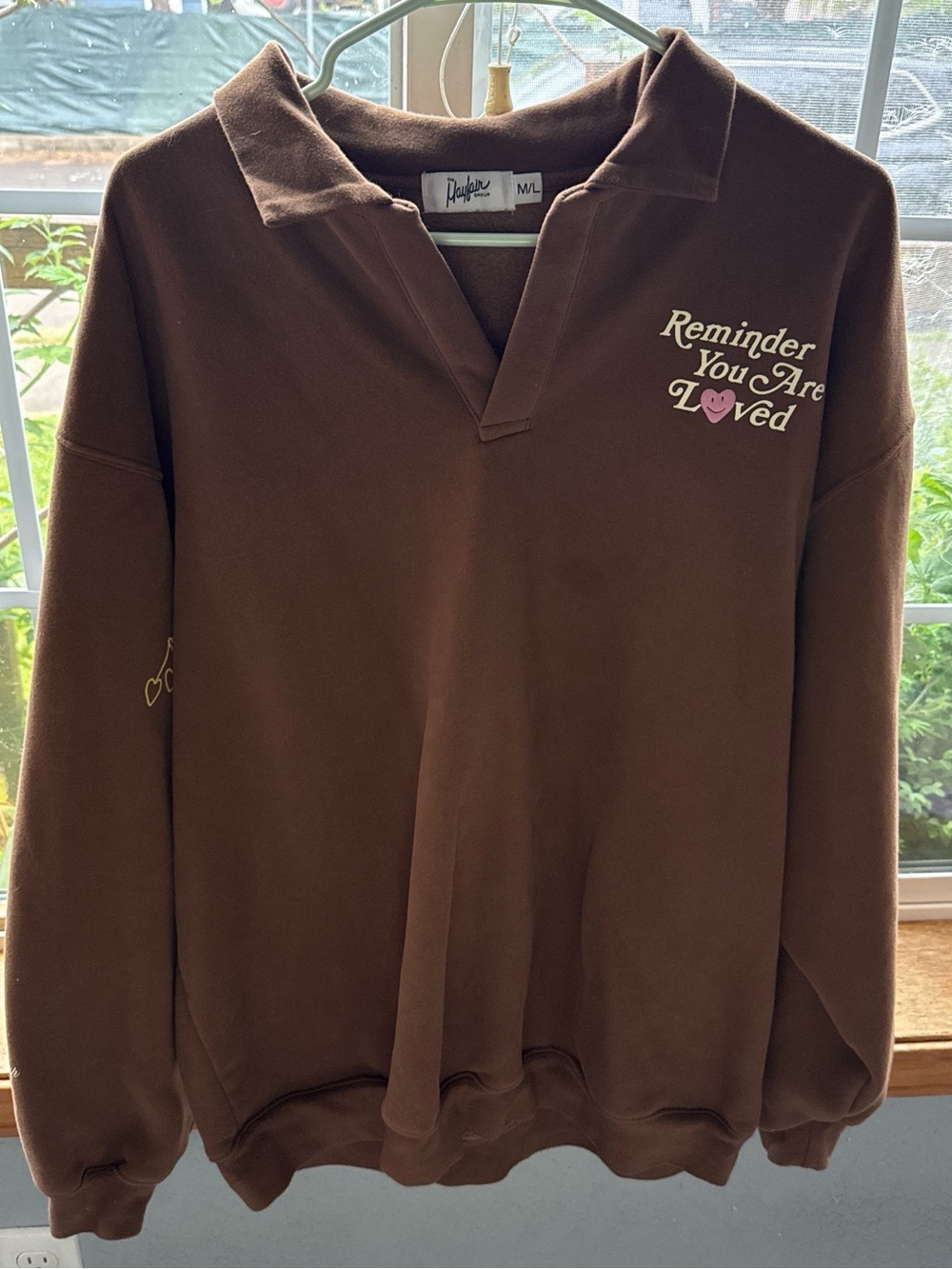 Reminder You Are Loved Brown Pullover Sweatshirt
